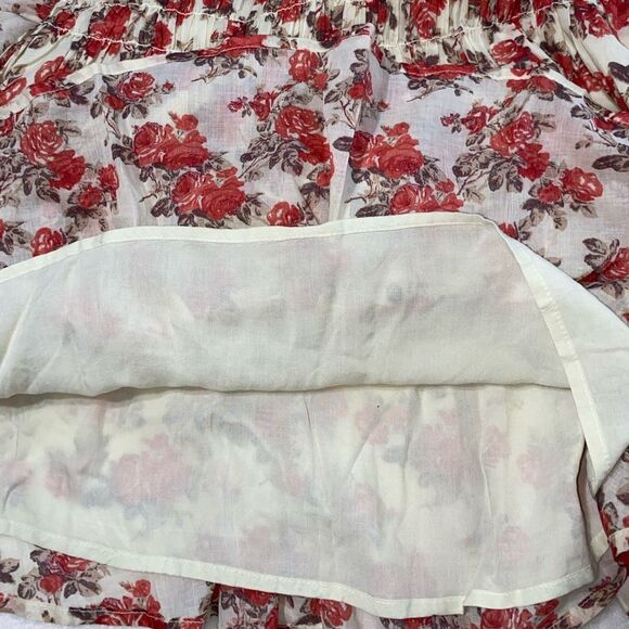 FREE PEOPLE Dress NWT Keep You Mini Fit & Flare Classic Combo Red Cream Size XS - Picture 12 of 16